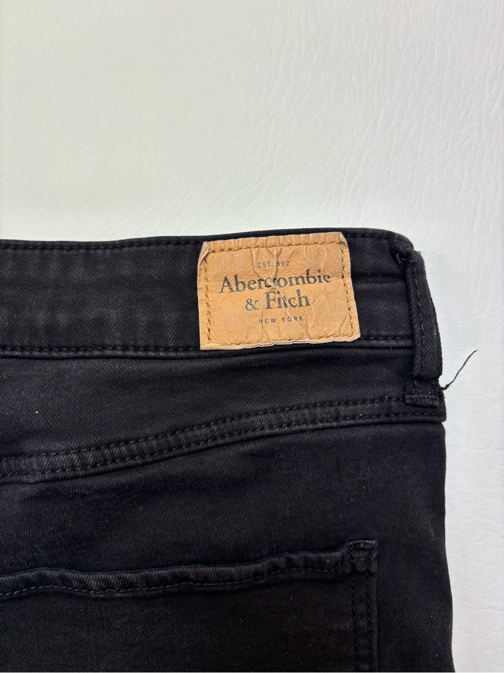 Abercrombie & Fitch Super Skinny High Rise Jeans Black Womens 6R 28x31 Stretch - Picture 4 of 6